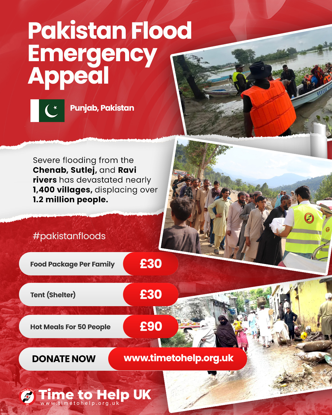 Time To Help (UK): Pakistan Flood Emergency Appeal 2025